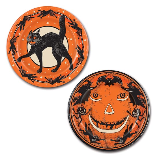 Beistle 9" Vintage Halloween Plates, 16ct.